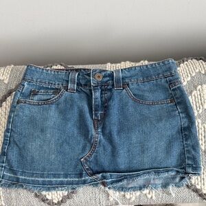 Blue Denim Mini Skirt